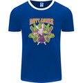 Trippy Easter Magic Mushrooms LSD Mens Ringer T-Shirt FotL Royal Blue/White