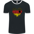 Love Germany Flag German Day Football Mens Ringer T-Shirt FotL Black/White