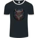 A Tribal Viking With Symbols Mens Ringer T-Shirt FotL Black/White