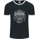 Premium Legend 47th Birthday 1976 Mens Ringer T-Shirt FotL Black/White
