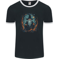 A Wise Old Wizard Fantasy Mens Ringer T-Shirt FotL Black/White