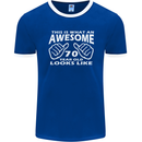 70th Birthday 70 Year Old This Is What Mens Ringer T-Shirt FotL Royal Blue/White