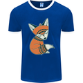 A Cute Tribal Fox Mens Ringer T-Shirt FotL Royal Blue/White