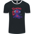 Thinking of You Voodoo Doll Halloween Black Magic Mens Ringer T-Shirt FotL Black/White
