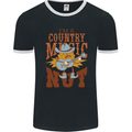 I'm a Country Music Nut Guitar Mens Ringer T-Shirt FotL Black/White