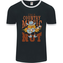 I'm a Country Music Nut Guitar Mens Ringer T-Shirt FotL Black/White