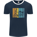 A Locomotive Trainspotter Trains Trainspotting Mens Ringer T-Shirt FotL Navy Blue/White