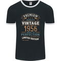 Premium Vintage 67th Birthday 1956 Mens Ringer T-Shirt FotL Black/White