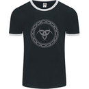 Viking Symbol Skaldenmet Grey Gym Mens Ringer T-Shirt FotL Black/White