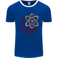 I Love Science Physics Chemistry Biology Geek Mens Ringer T-Shirt Royal Blue/White