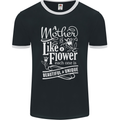 A Mother is Like a Flower Mum Mom Day Mens Ringer T-Shirt FotL Black/White