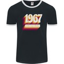 Retro 56th Birthday Original 1967 Mens Ringer T-Shirt FotL Black/White