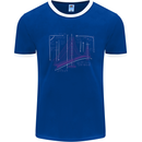 Bridge Equation Physics Maths Geek Mens Ringer T-Shirt Royal Blue/White