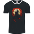 Haunted House Halloween Spooky Mens Ringer T-Shirt FotL Black/White