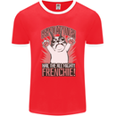 Funny French Bulldog Dog Frenchie Mens Ringer T-Shirt FotL Red/White