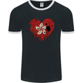 Love Flag Hong Kong Football Mens Ringer T-Shirt FotL Black/White