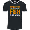 Chub Worst Fish That Swims Funny Fishing Mens Ringer T-Shirt FotL Black/White