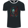 Dark Evil Clown Halloween Mens Ringer T-Shirt FotL Black/White