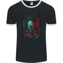 Dark Evil Clown Halloween Mens Ringer T-Shirt FotL Black/White