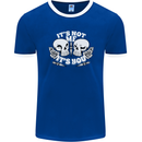 Anti Valentines Singles Day Skull Its Not Me Mens Ringer T-Shirt FotL Royal Blue/White