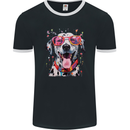 Atistic Dalmation Dog Mens Ringer T-Shirt FotL Black/White