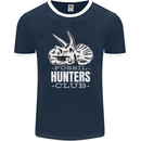 Fossil Hunters Club Palaeontologist Dinosaurs Mens Ringer T-Shirt FotL Navy Blue/White