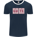 Cute Funny Periodic Table Mens Ringer T-Shirt FotL Navy Blue/White