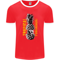 Tropical Punishment Pineapple Skull Mens Ringer T-Shirt FotL Red/White
