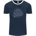Distressed 26th Birthday Made In 1997 Mens Ringer T-Shirt FotL Navy Blue/White