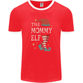 The Mommy Elf Funny Christmas Xmas Mens Ringer T-Shirt FotL Red/White