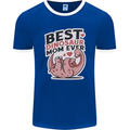 Best Dinosaur Mom Ever Mothers Day Mens Ringer T-Shirt FotL Royal Blue/White
