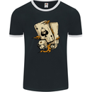 Skull Ace of Spades Heavy Metal Rock Music Mens Ringer T-Shirt FotL Black/White