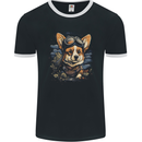 A Cute Corgi Mens Ringer T-Shirt FotL Black/White
