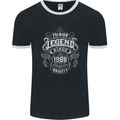 Premium Legend 35th Birthday 1988 Mens Ringer T-Shirt FotL Black/White