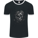 Dark Skull Dark Heart Gothic Goth Mens Ringer T-Shirt FotL Black/White