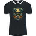 Wretched Skull Evil Demonic Halloween Demon Mens Ringer T-Shirt FotL Black/White