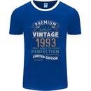 Premium Vintage 30th Birthday 1993 Mens Ringer T-Shirt FotL Royal Blue/White