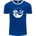 We Must Coexist World Peace Love Religion Hippy Mens Ringer T-Shirt FotL Royal Blue/White