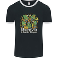 Dungeons & Dragons Role Play Games RPG Mens Ringer T-Shirt FotL Black/White