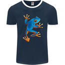 A Cool Frog Climbing Up Mens Ringer T-Shirt FotL Navy Blue/White