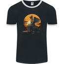 A Fallen Angel Sunset Fantasy Mens Ringer T-Shirt FotL Black/White