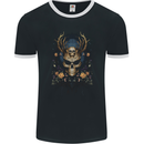Grim Reaper of the Earth Skull Mens Ringer T-Shirt FotL Black/White