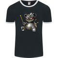 Voodoo Doll Skull Koala Bear Halloween Mens Ringer T-Shirt FotL Black/White