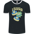 Funny Air Hockey Legend Mens Ringer T-Shirt FotL Black/White