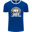 Funny Cat I am the View Mens Ringer T-Shirt FotL Royal Blue/White
