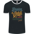 Aged to Perfection 75th Birthday 1948 Mens Ringer T-Shirt FotL Black/White