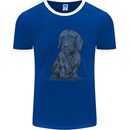 A Dachshund Dog Mens Ringer T-Shirt Royal Blue/White