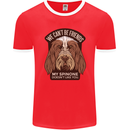 My Spinone Doesnt Like You Funny Dog Mens Ringer T-Shirt FotL Red/White