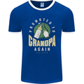 Promoted to Grandpa Est. 2026 Mens Ringer T-Shirt FotL Royal Blue/White