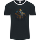Fantasy Warrior Orc Goblin Orca Elf Troll Styx Mens Ringer T-Shirt FotL Black/White